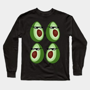 Cool avocado pattern Long Sleeve T-Shirt